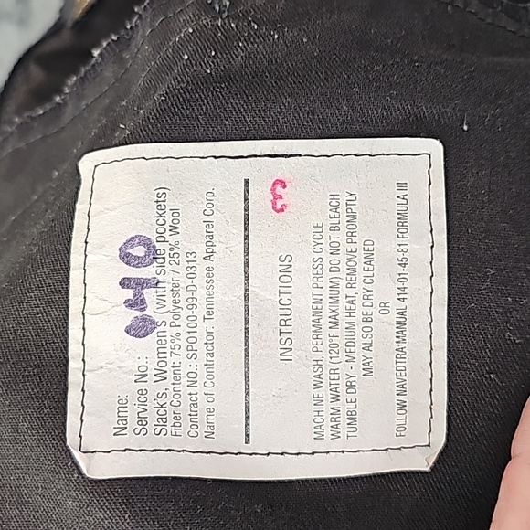 DSCP Tennessee work pants black wide leg. size L - Picture 10 of 10